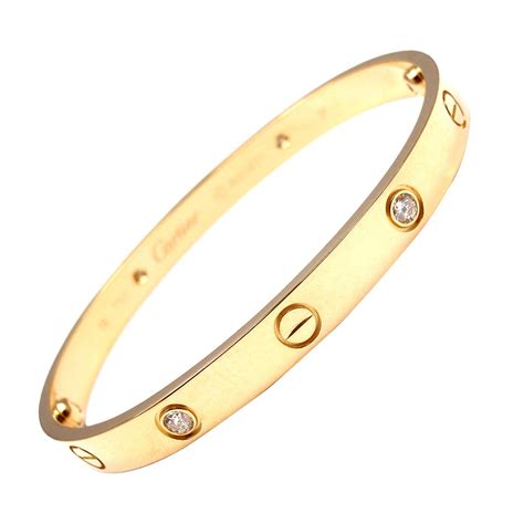 cartier love bracelet with 4 diamonds|cartier love diamond bracelet price.